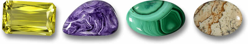 Quartz, Charoite, Malachite and Jasper