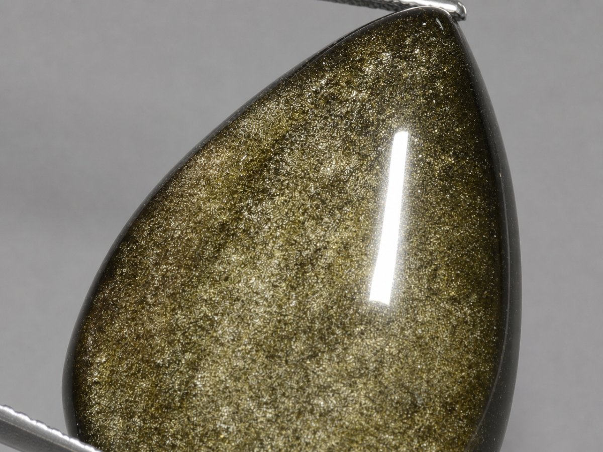 Close-up view of natural Obsidian gemstones
