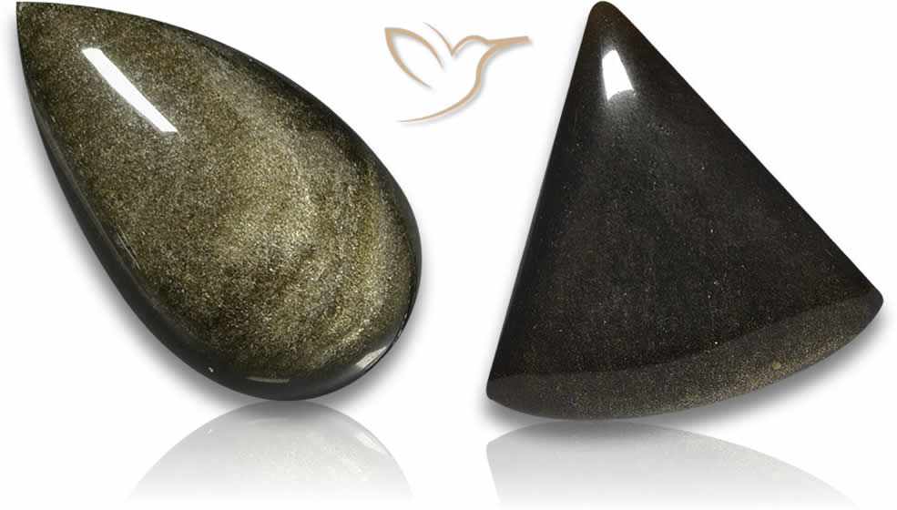 Obsidian Cabochon Gems