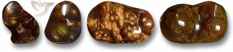 Odd Shaped Fire Agate Gemstones