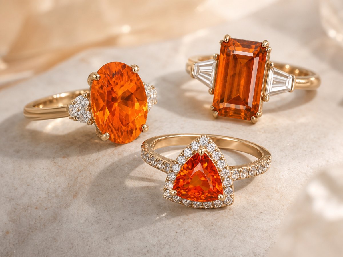 Natural gemstone gemstones shown in jewelry