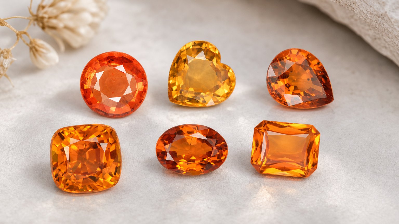 Natural Orange Sapphire gemstones - buying guide