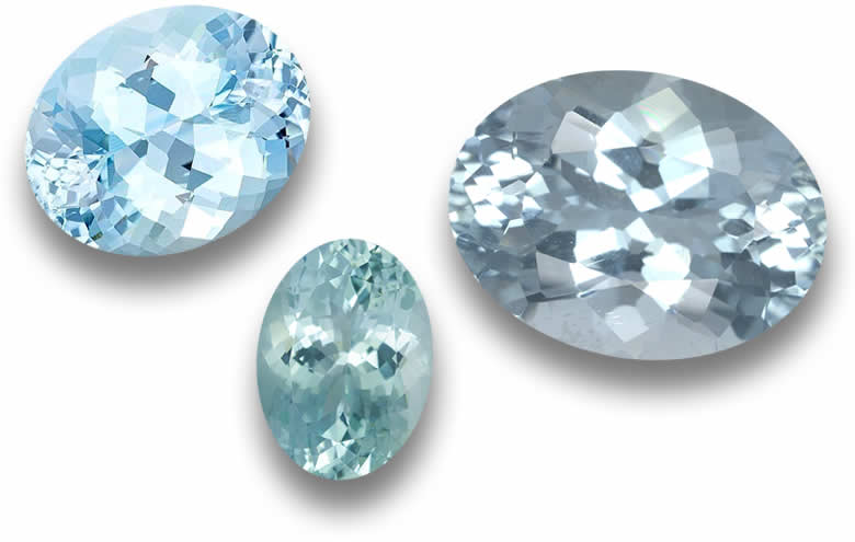 Oval Aquamarine Gemstones - Natural, Certified