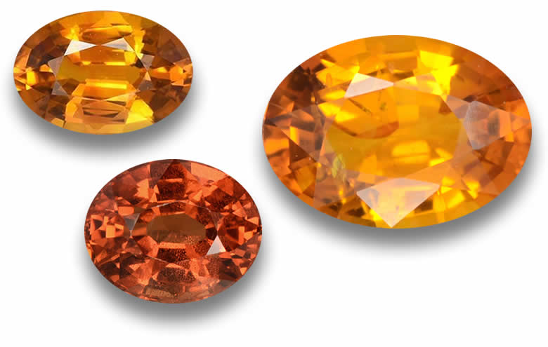 Oval Orange Sapphire - Natural Certified Loose Gems