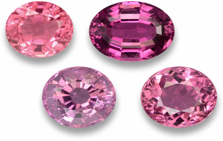 Oval Pink Tourmaline Gems - Natural, Certified