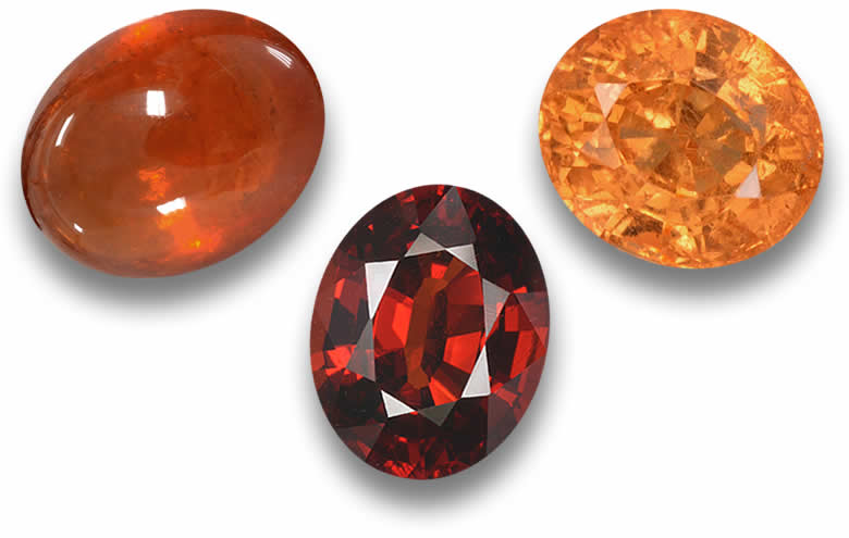 Oval Spessartite Garnet Gems - Natural, Certified