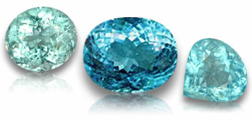 Pierres précieuses de tourmaline de Paraiba