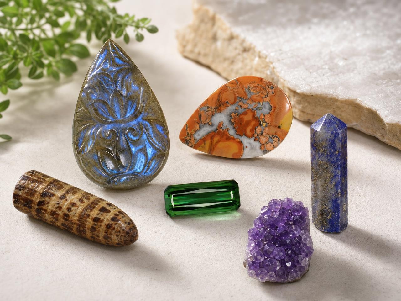Colorful loose gemstones for pendant jewelry designs