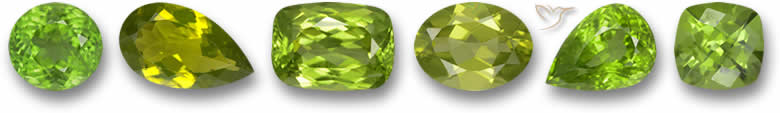 Pedras preciosas Peridot