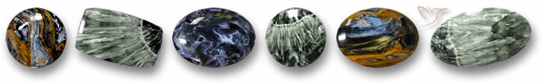 Pietersite and Seraphinite Gemstones