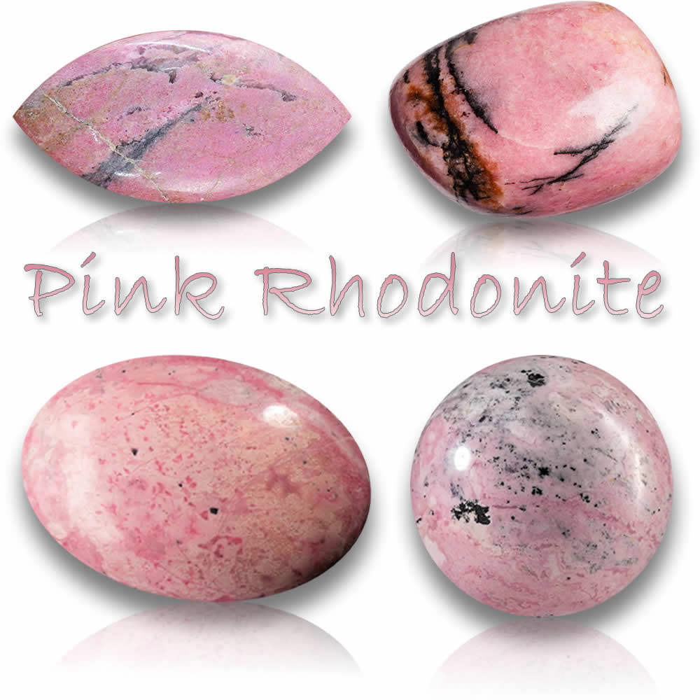 Natural Pink Rhodonite Gemstones