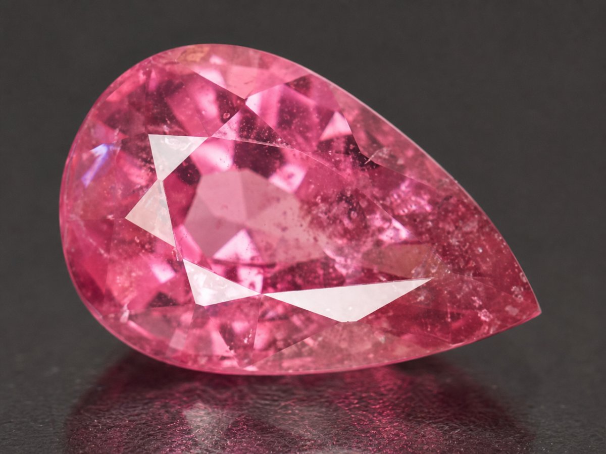 Close-up view of natural Pink Spinel gemstones