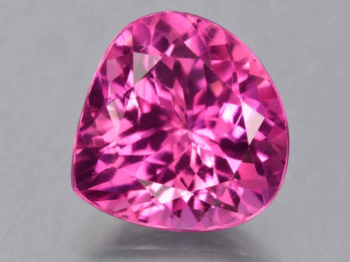 Close-up view of natural Pink Tourmaline gemstones