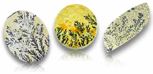Piedras preciosas de dendrita de psilomelano