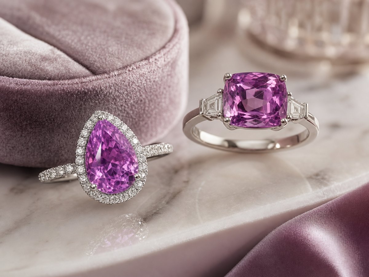 Natural gemstone gemstones shown in jewelry
