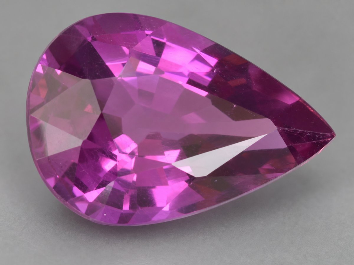 Close-up view of natural Purple Sapphire gemstones