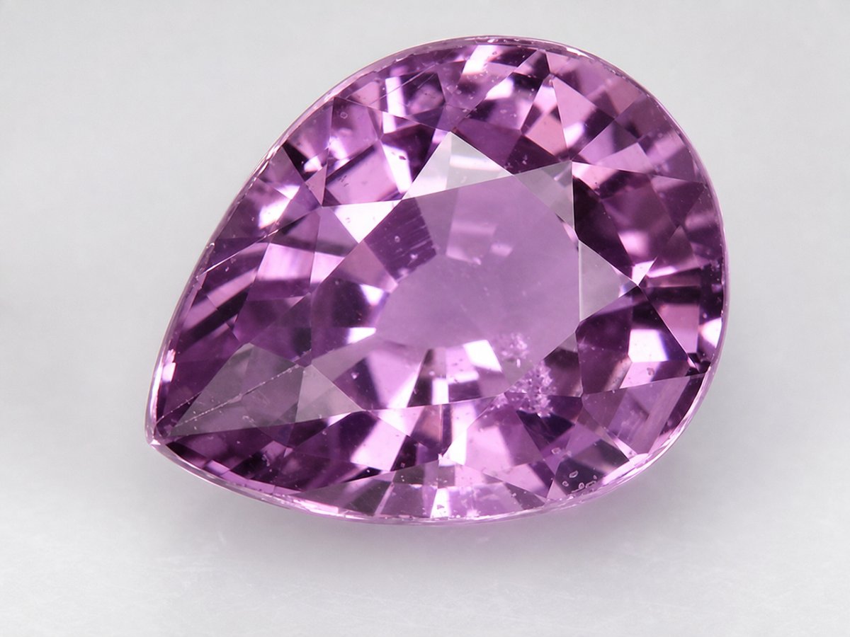 Close-up view of natural Purple Sapphire gemstones