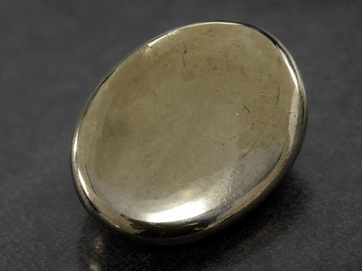 Close-up view of natural Pyrite gemstones