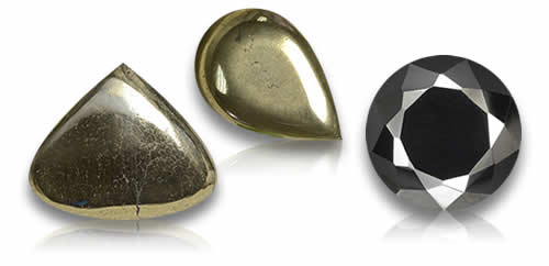 Pierres précieuses de pyrite