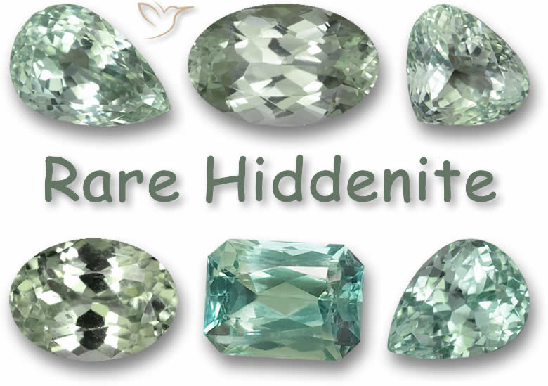 Rare Hiddenite Gems