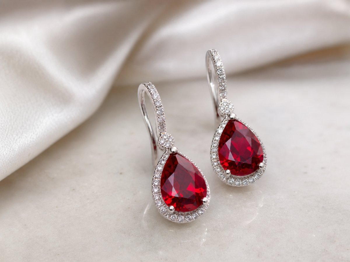 Natural gemstone gemstones shown in jewelry