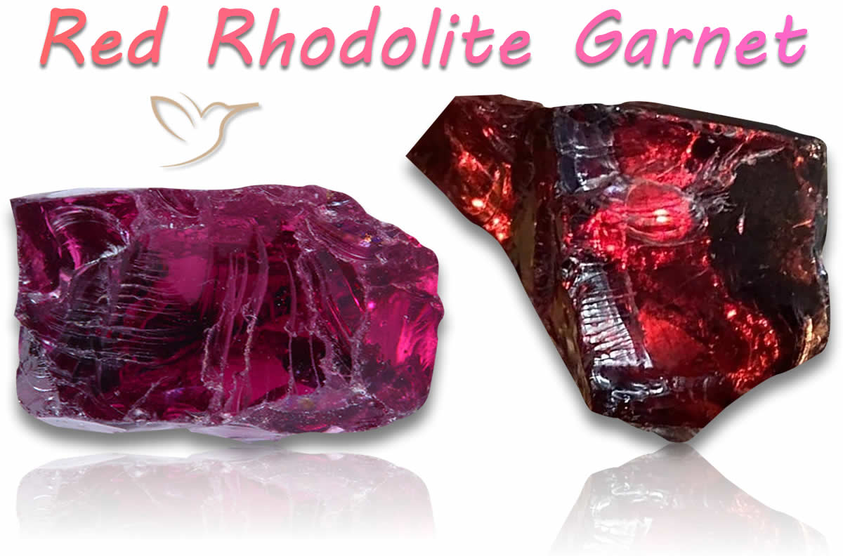 Rough Red Rhodolite Garnet Stones
