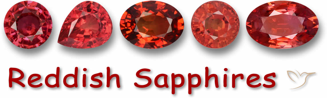 Acheter des pierres gemmes de saphir rouge-orange