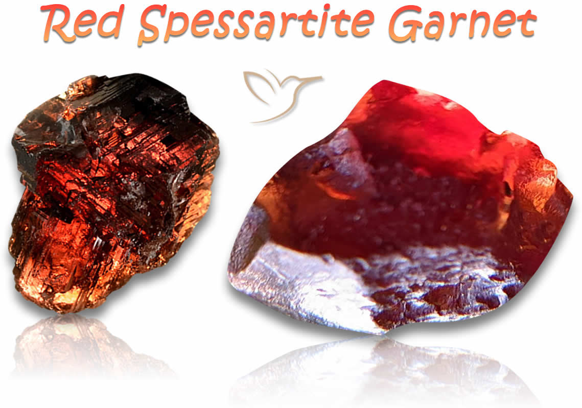 Rough Red Spessartite Garnet Stones
