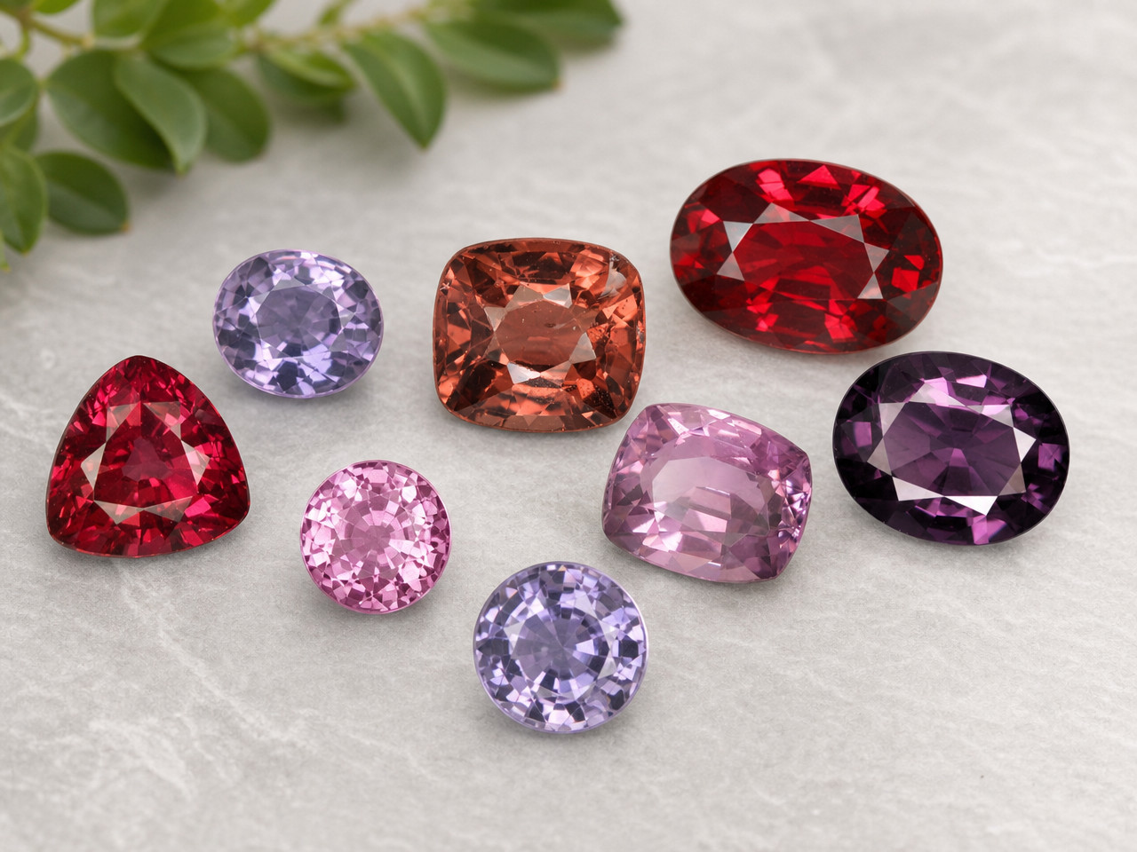 Pierres précieuses de spinelle rouge