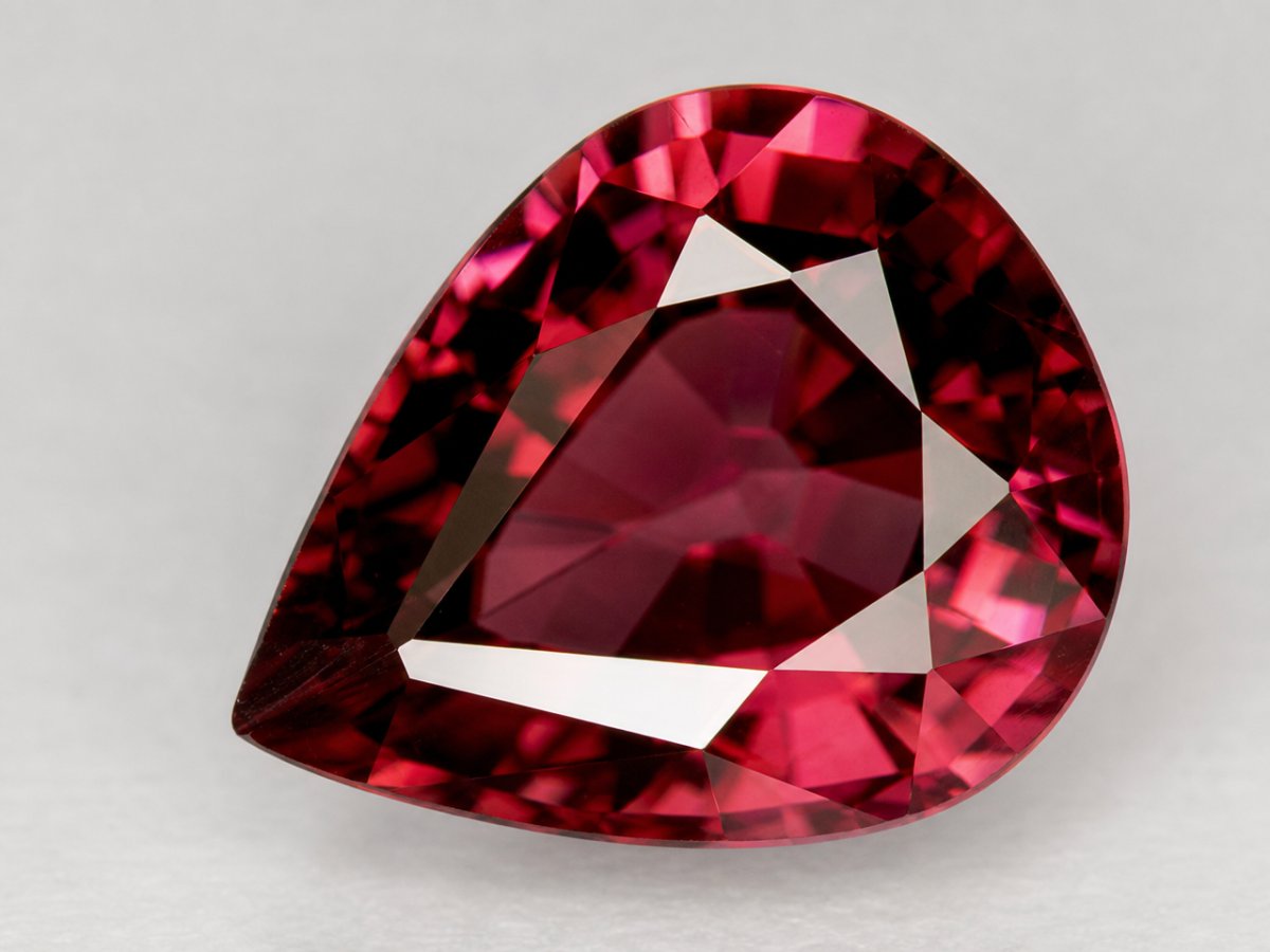 Close-up view of natural Red Zircon gemstones