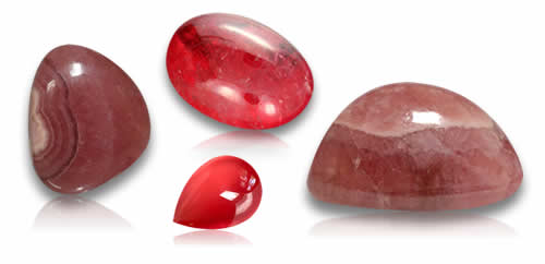 Pierres précieuses de rhodochrosite