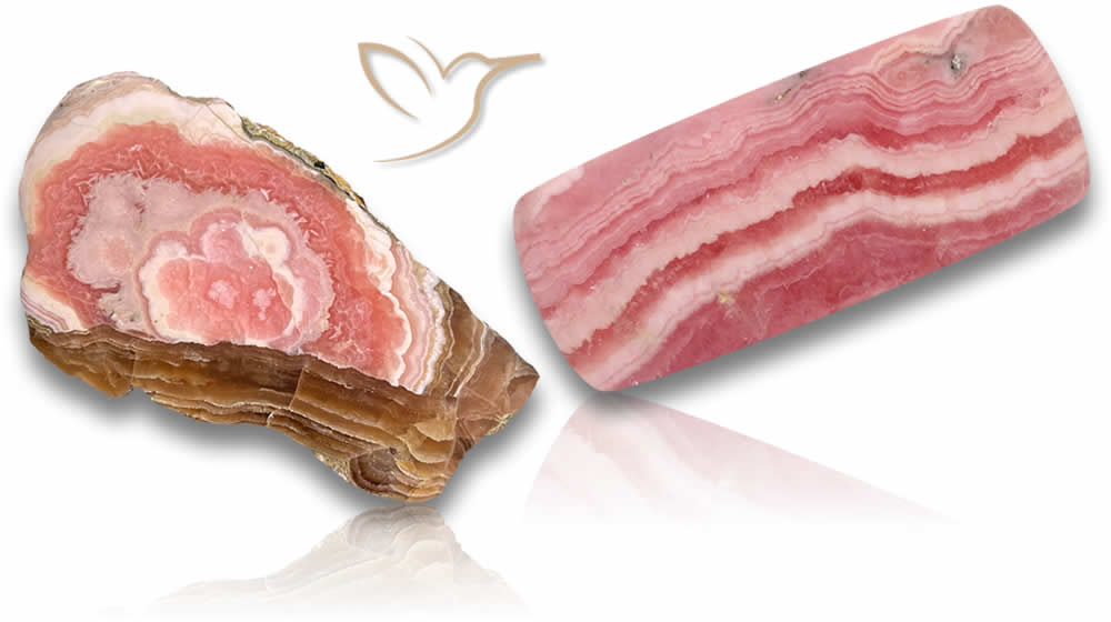 Rhodochrosite Rough and Polished Stone