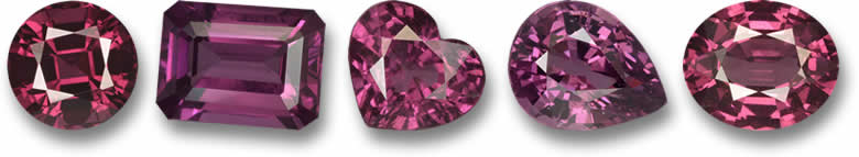 Natural Rhodolite Garnet Gemstones