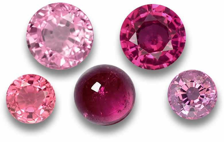 Loose Round Pink Gemstones for Jewelry Making