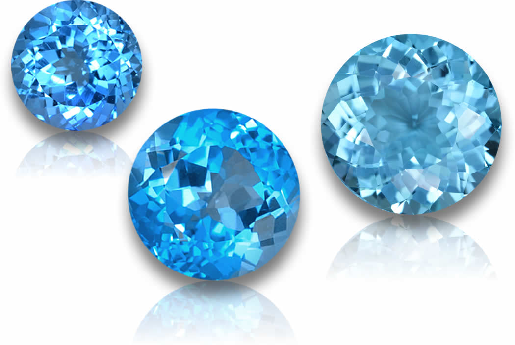 Round Swiss Blue Topaz - Certified Loose Gemstones from GemSelect