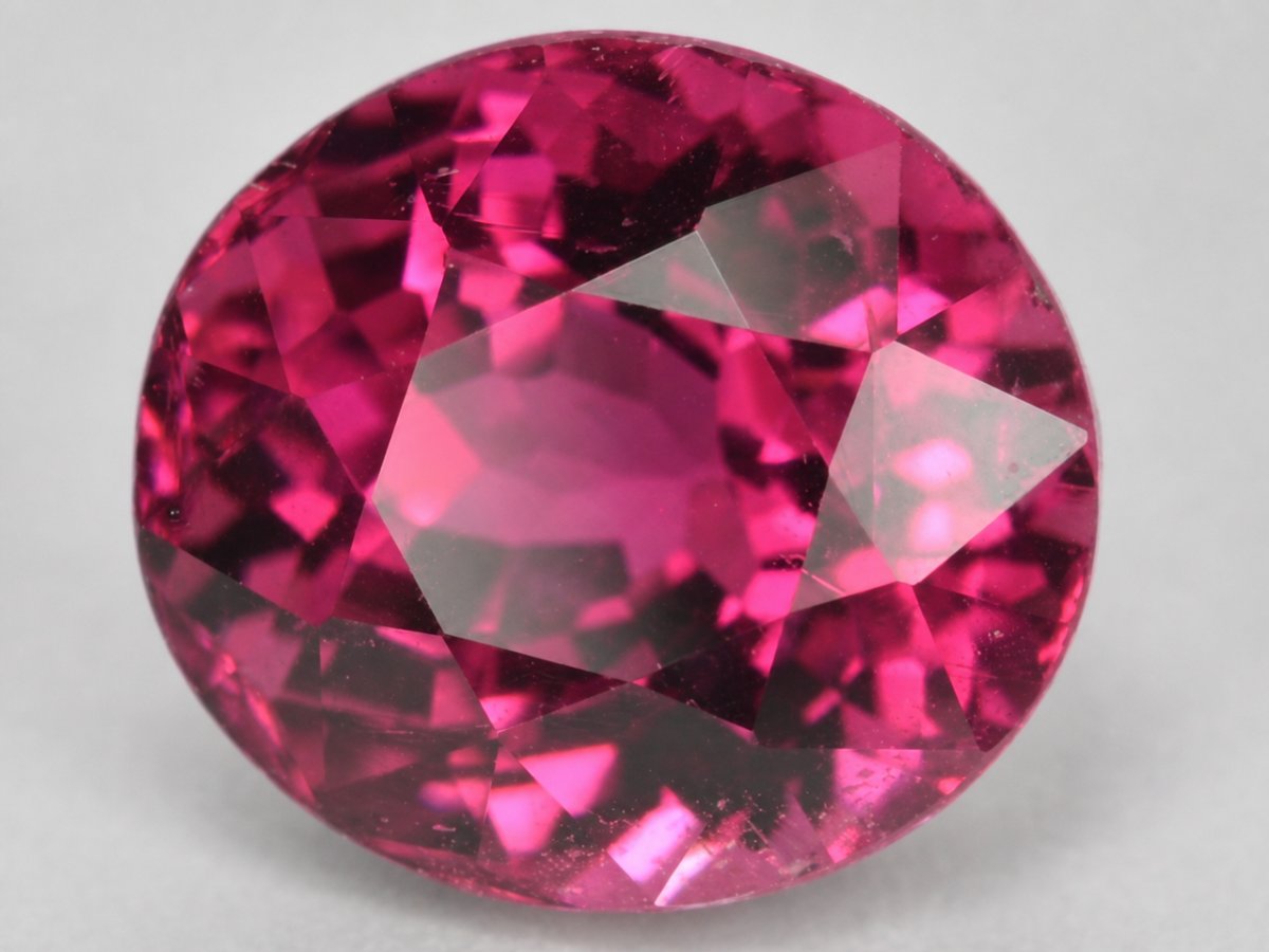 Close-up view of natural Rubellite Tourmaline gemstones