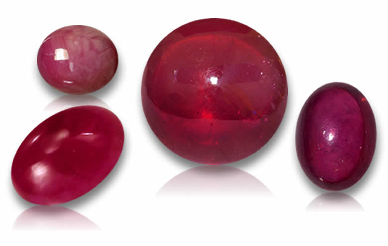 Ruby Cabochons - Natural, Certified Gemstones