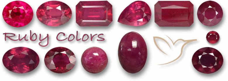 Ruby Gemstone Color Chart