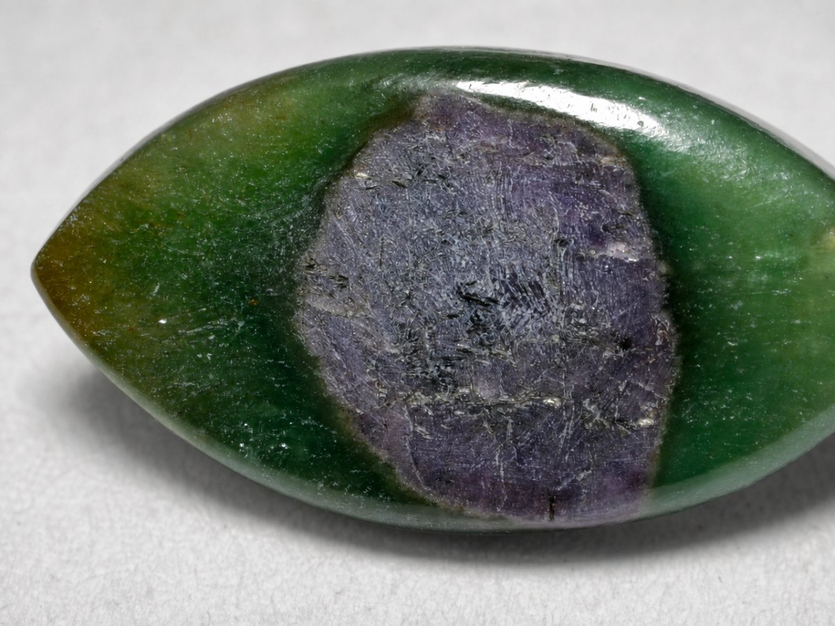 Close-up view of natural Ruby in Fuchsite gemstones