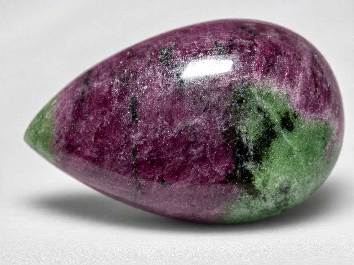 Close-up view of natural Ruby-Zoisite gemstones