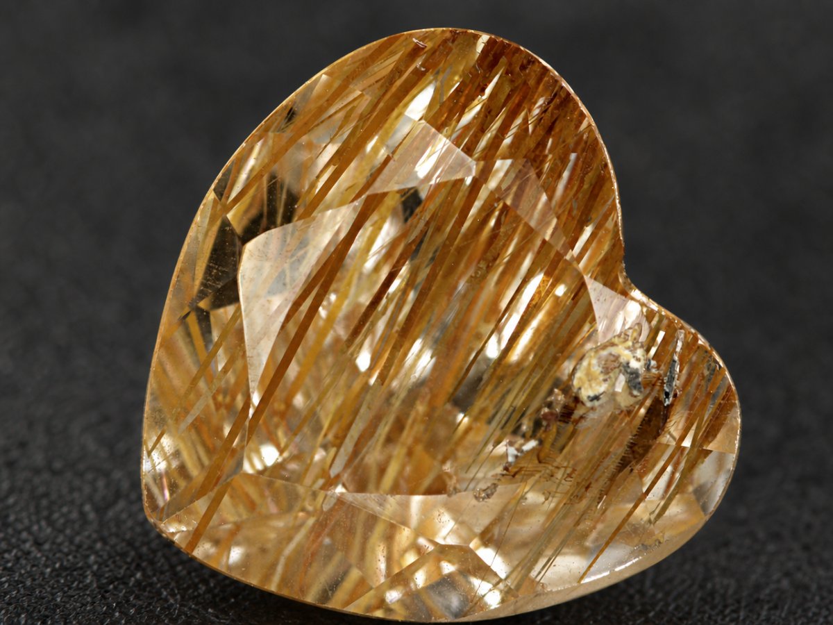 Close-up view of natural Rutile Topaz gemstones