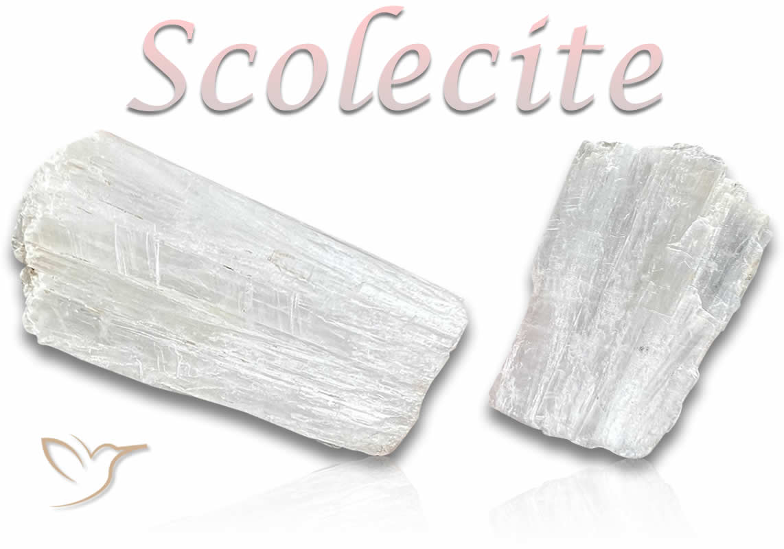 White Scolecite Rough Gemstones