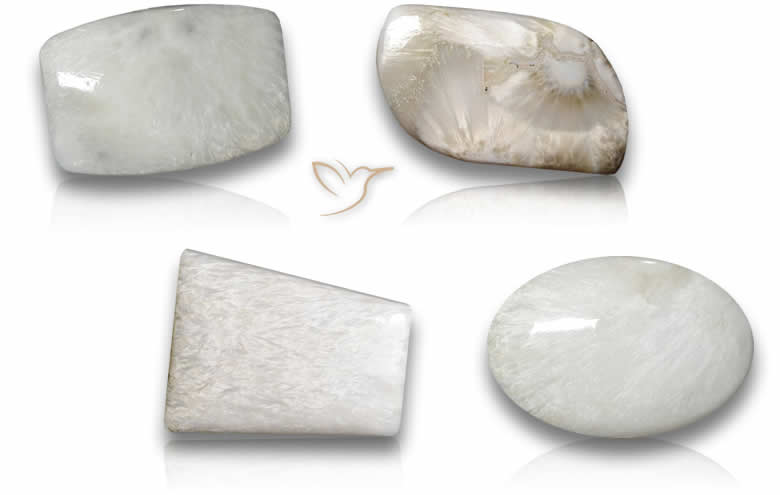 Shop Loose Scolecite Gemstones, Natural White Scolecite, Cabochons and Crystals