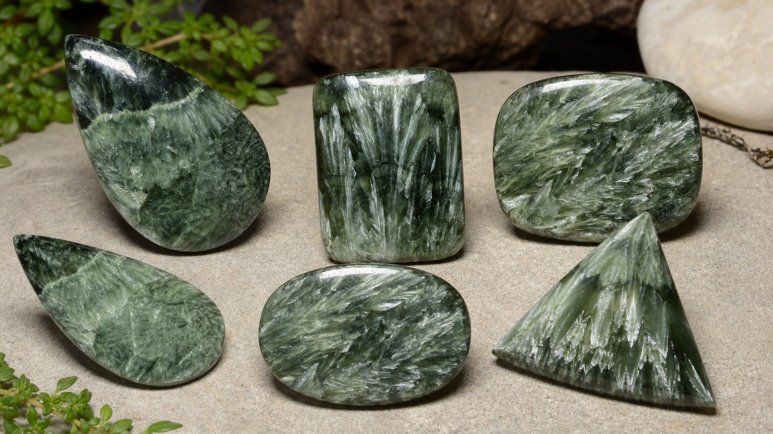 Natural Seraphinite gemstones - buying guide