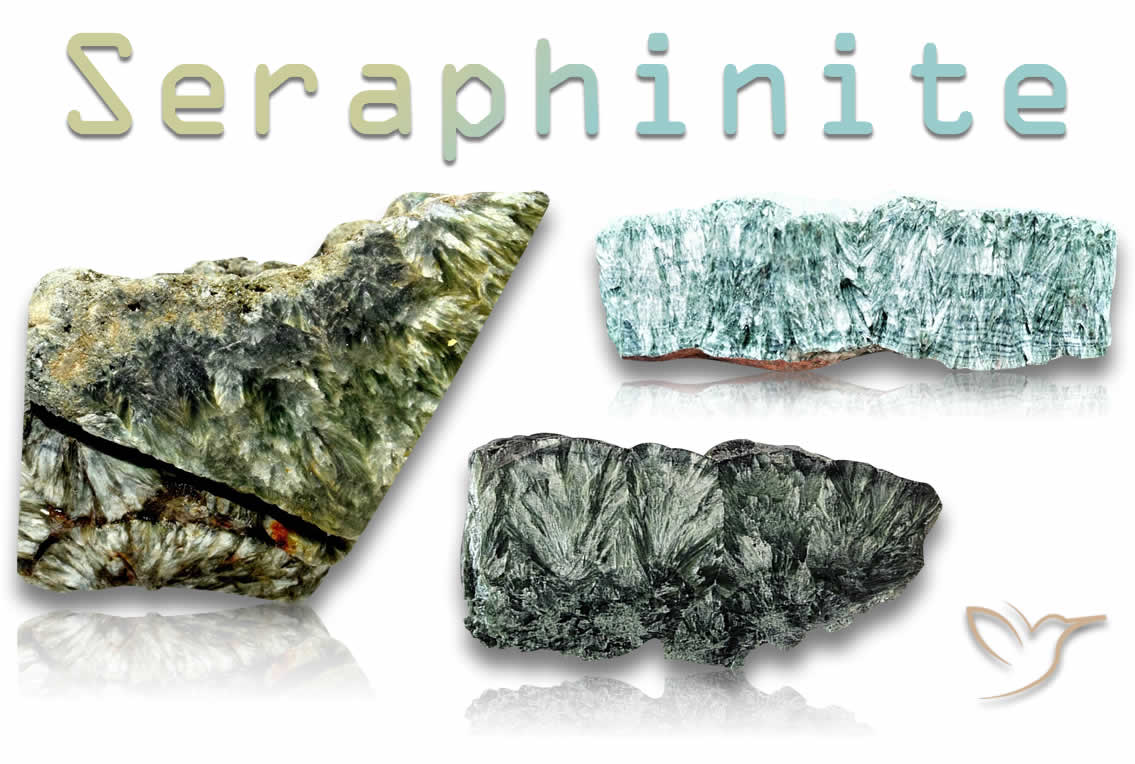 Rough Green Seraphinite Gemstones