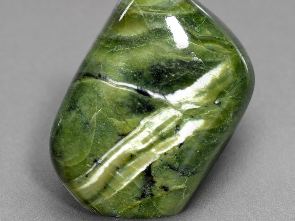 Close-up view of natural Serpentine gemstones