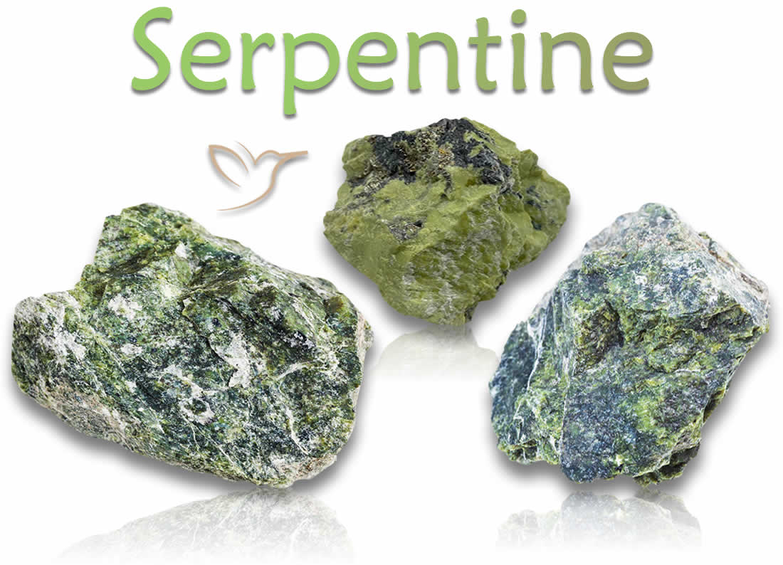 Rough Green Serpentine Gemstones