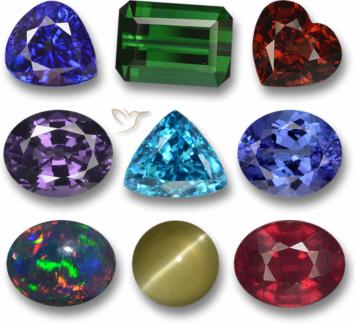 Natural loose gemstones suitable for single center stone jewelry