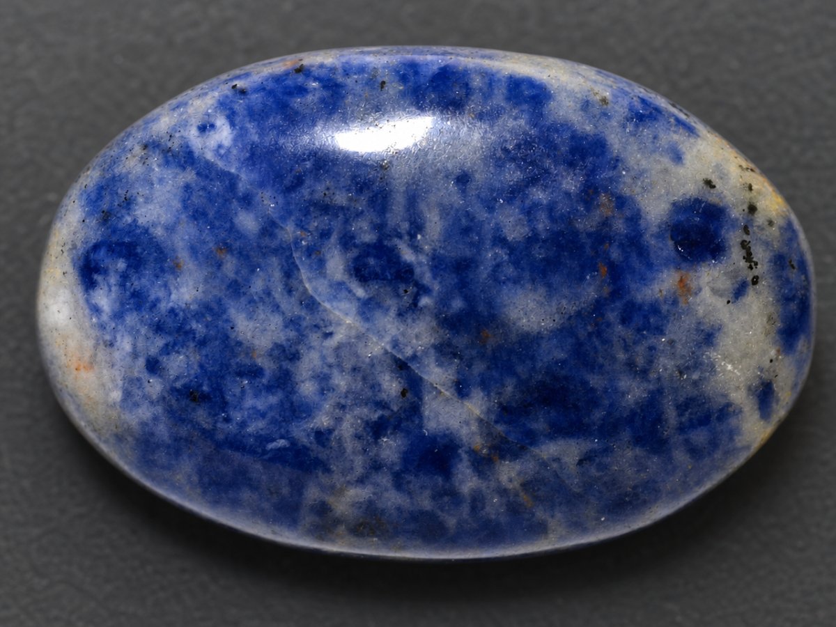 Close-up view of natural Sodalite gemstones