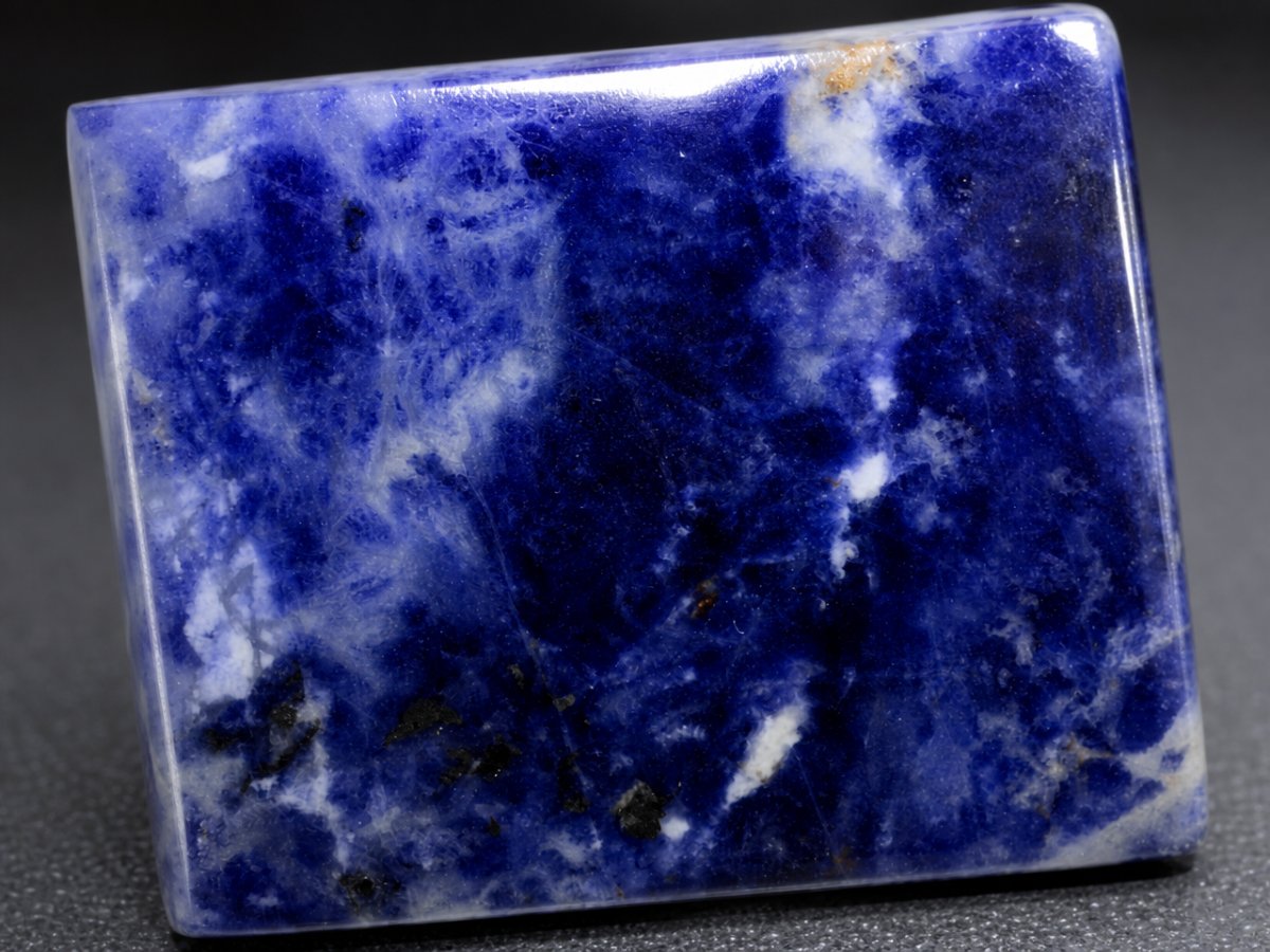 Close-up view of natural Sodalite gemstones